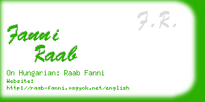 fanni raab business card